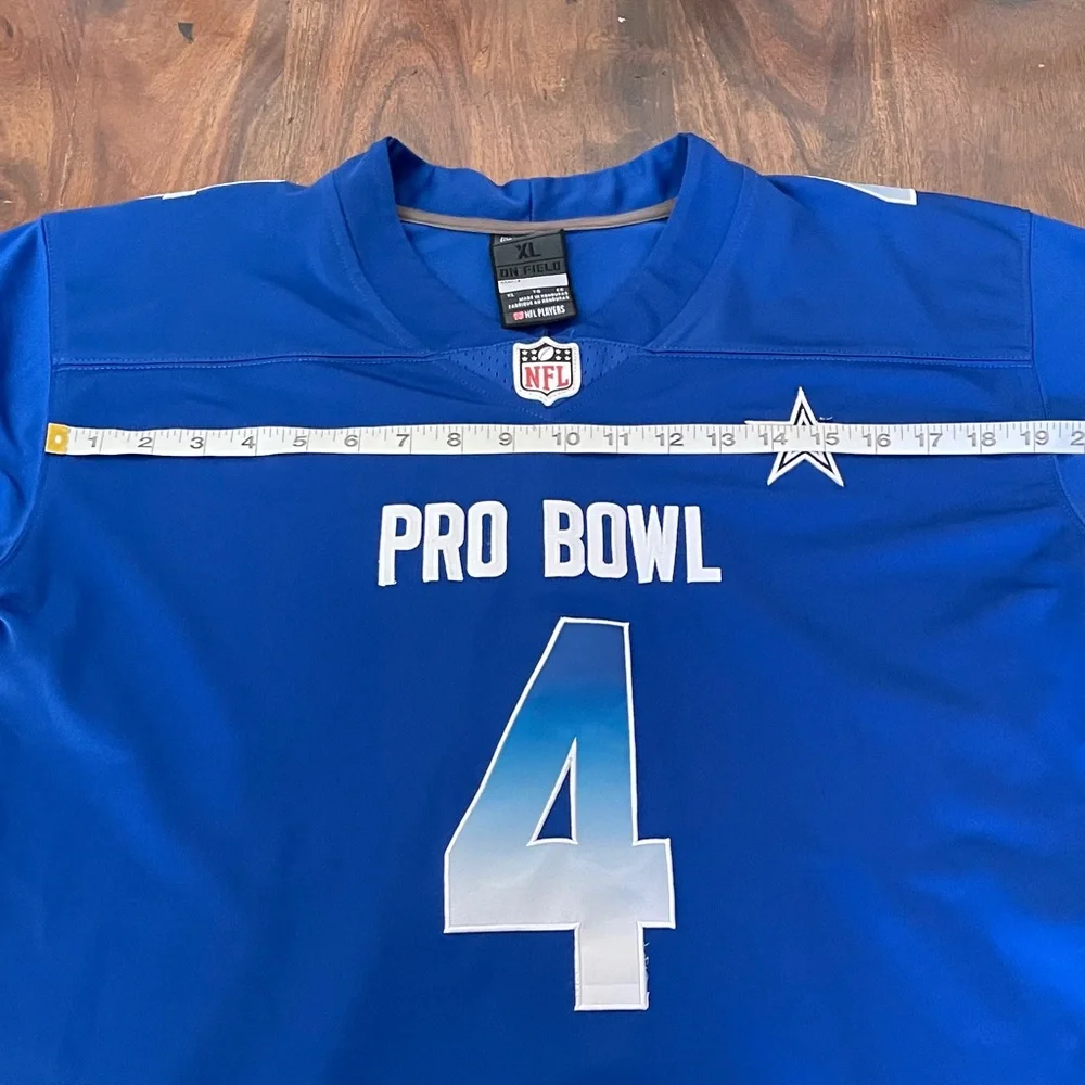 Nike Dallas Cowboys Dak Prescott Royal Blue 2018 Pro Bowl #4 Jersey Youth XL